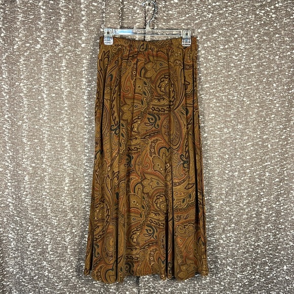Liz Claiborne 2 Piece Skirt Set‎ Paisley Brown - Picture 7 of 9